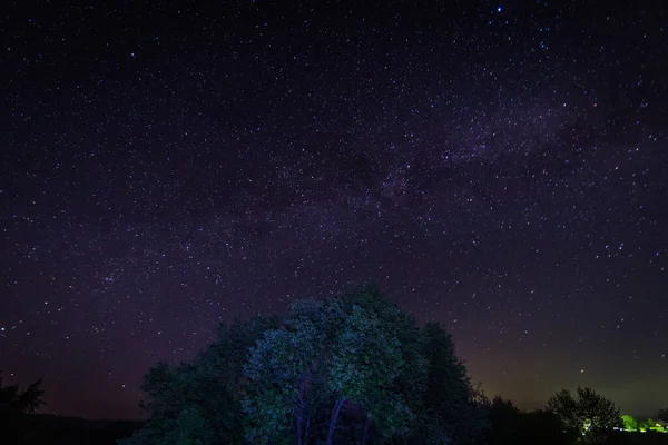 Landschaft Des Nächtlichen Sternenhimmels Mit Der Milchstraße — Stockfoto