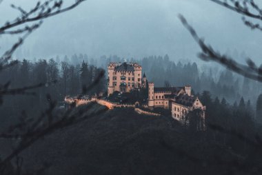 Sabah sis, Almanya, Avrupa şafak Bavyera Kalesi,