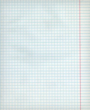 Detailed blank math paper sheet clipart