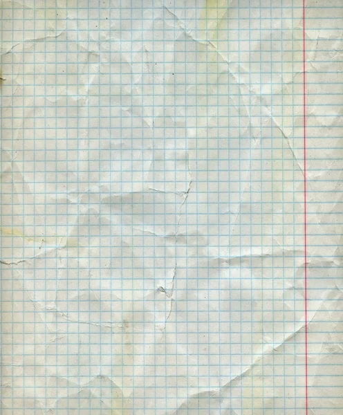 Folha de papel matemática em branco detalhada — Fotografia de Stock