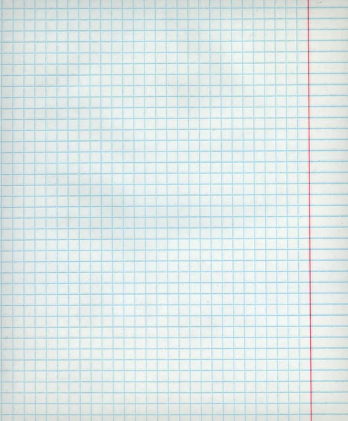 Folha de papel matemática em branco detalhada — Fotografia de Stock