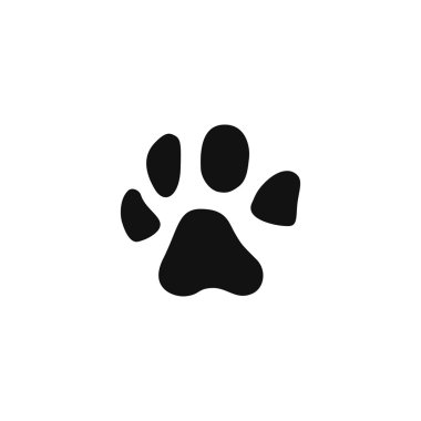 Köpek pençe simgesi düz tasarım
