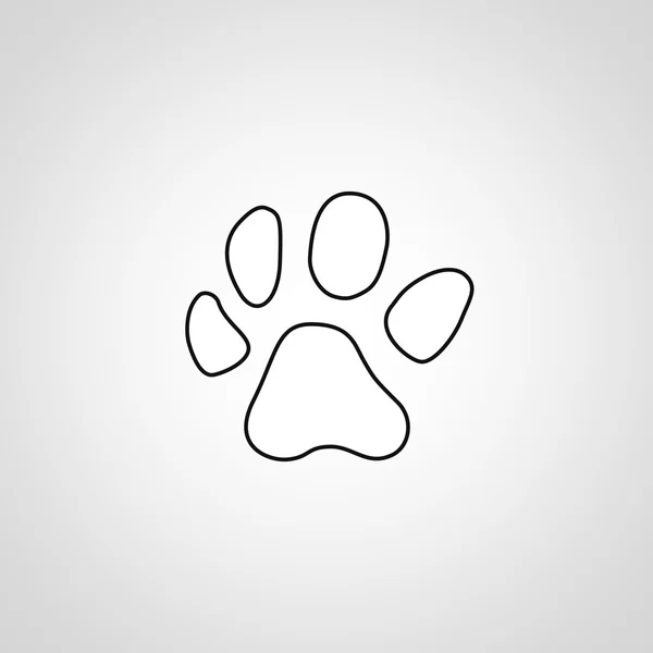 Піктограма лапи для собак у плоскому дизайні — стоковий вектор