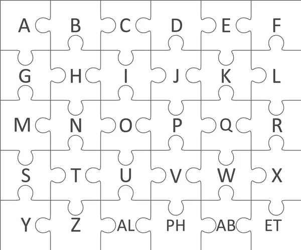 Rompecabezas del alfabeto. Vector . — Archivo Imágenes Vectoriales