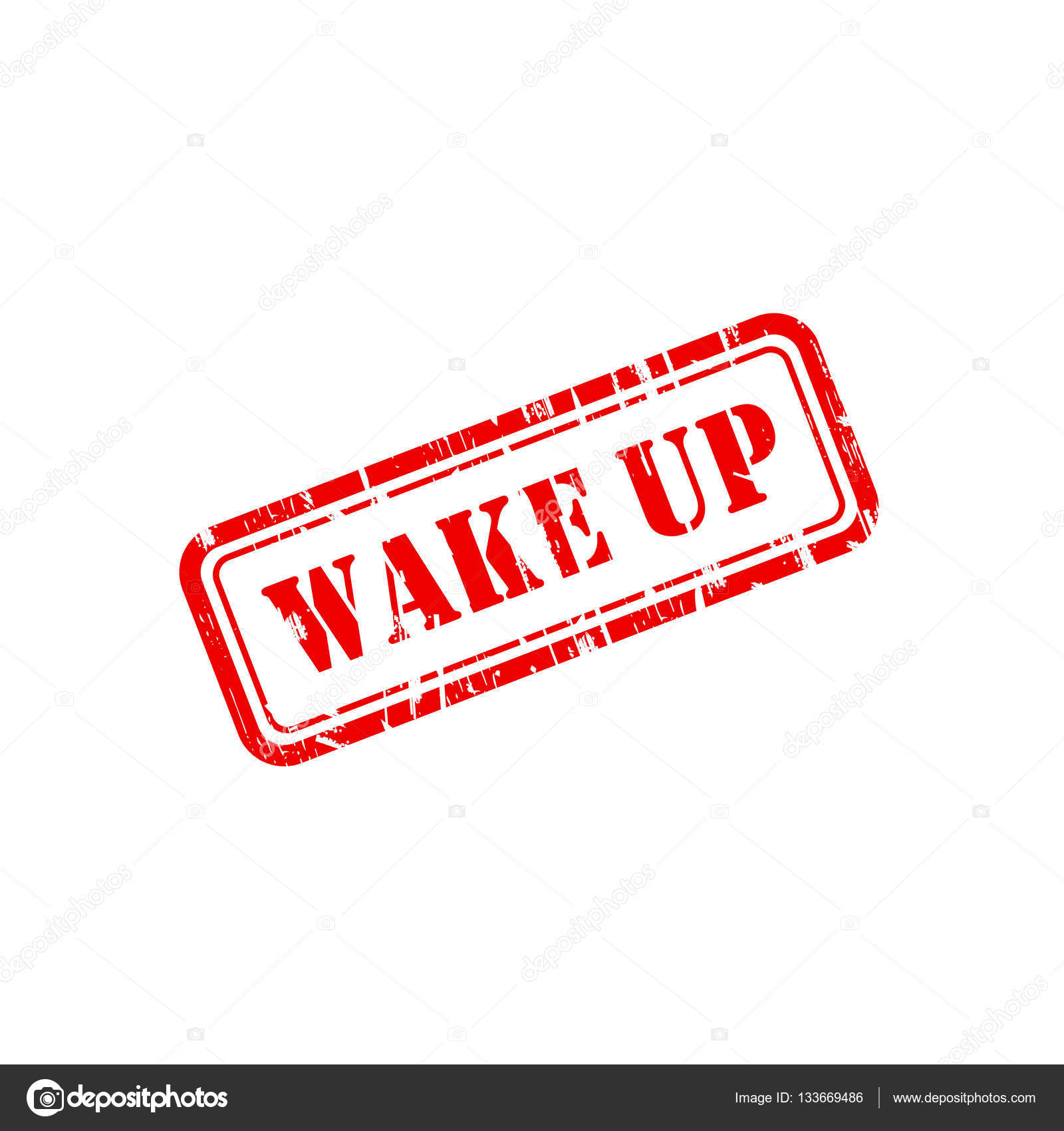 Wake up grunge vector stamp with scratches — Stock Vector © binik1 #133669486