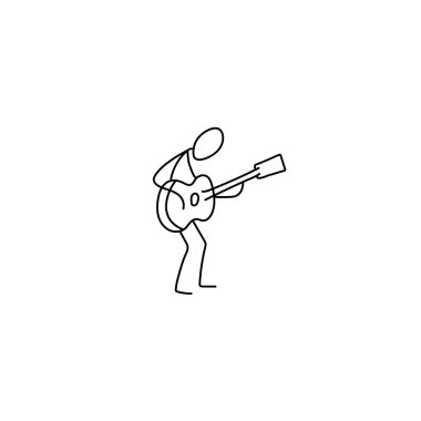 Sopa EMR adam gitar vektör ödeme.