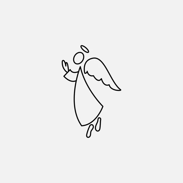 Фигура ангела и крылья — стоковый вектор