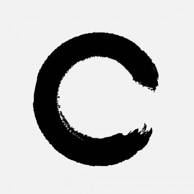 Grunge fırça dalga nk hat kavisli. Vektör öğesi