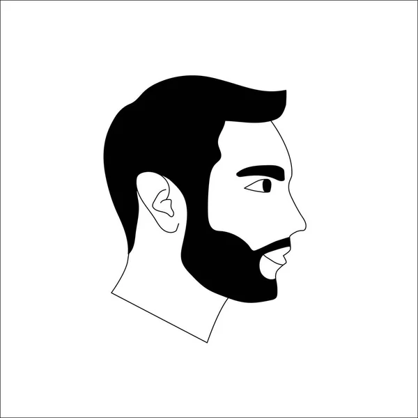 Homme avec icône de barbe — Image vectorielle