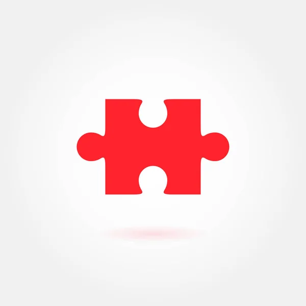 Rotes Puzzle-Vektor-Symbol — Stockvektor