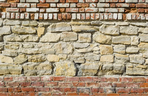 Hintergrund der alten Ziegelmauer — Stockfoto