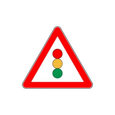 Yol işareti trafik ışığı vektör