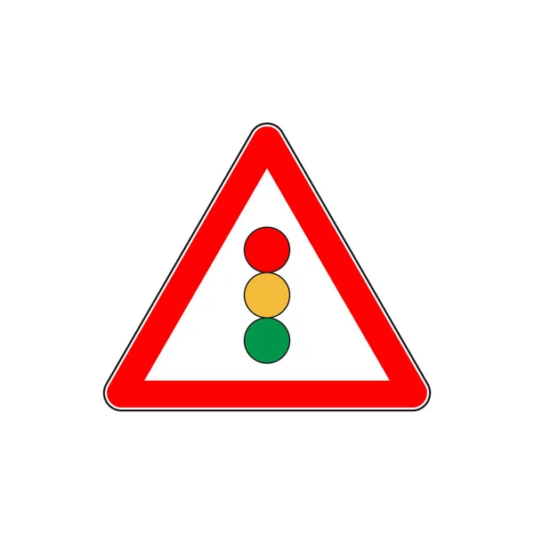 Road sign traffic light vector — Stock Vector