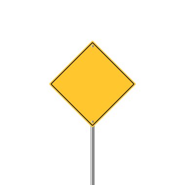 Yol işareti simgesi. Düz tasarım