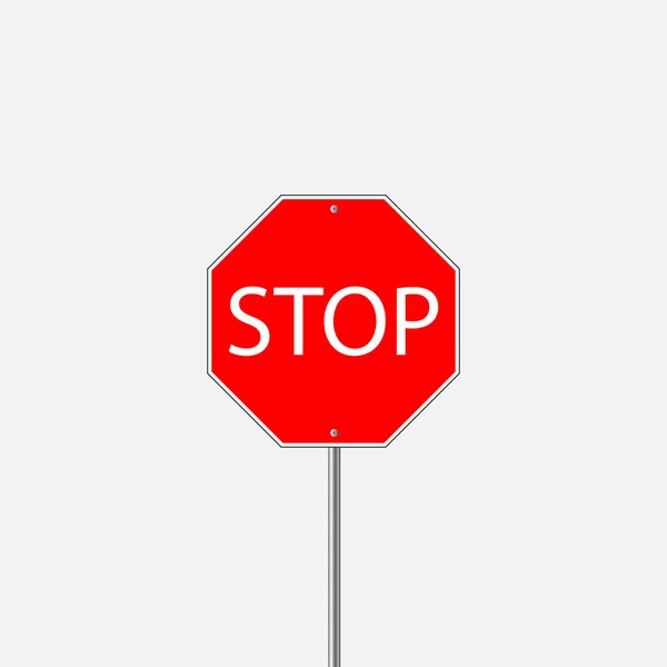 Waarschuwingsbord stoppen — Stockvector