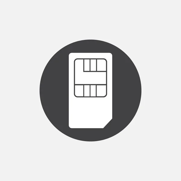 Simple vector icon: SIM card — Stock Vector