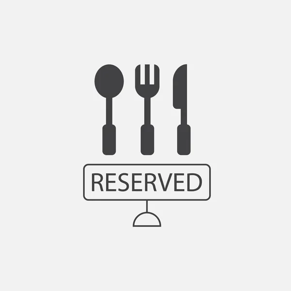 餐具和保留的标志 — 图库矢量图片