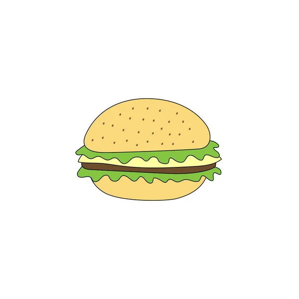 Illustrazione vettoriale icona hamburger — Vettoriale Stock