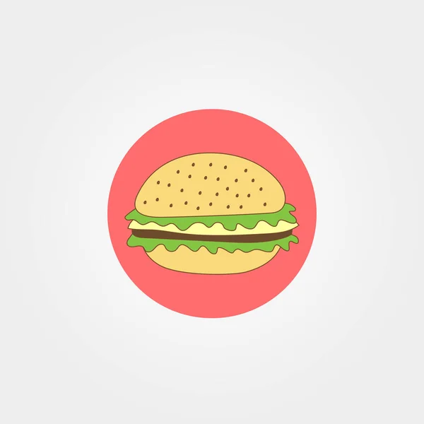 Hamburger ikon vektor illusztráció — Stock Vector