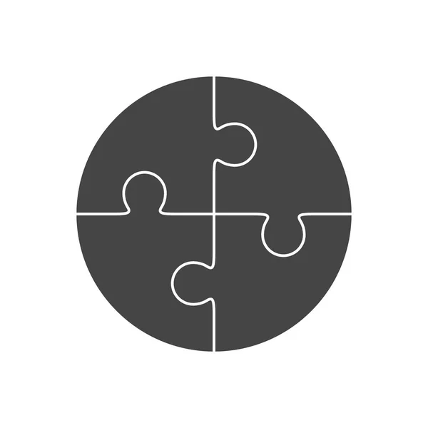 Puzzle in Form eines Kreises. — Stockvektor