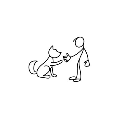 İnsan ve hayvan sopa rakam vektör