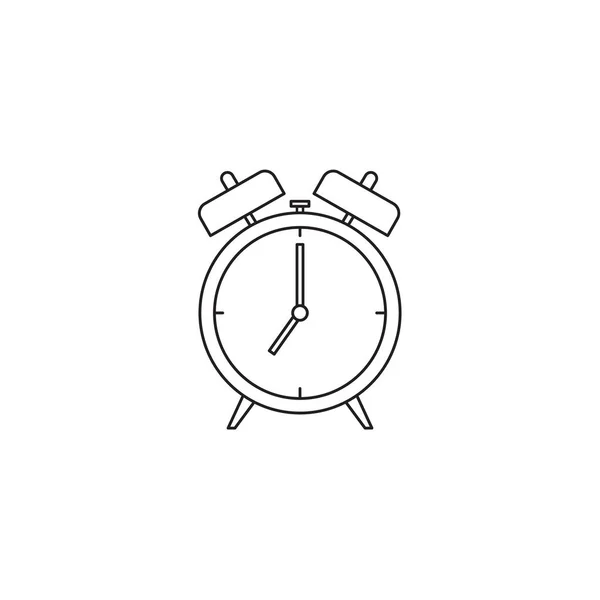 Reloj despertador que muestra las siete am — Vector de stock