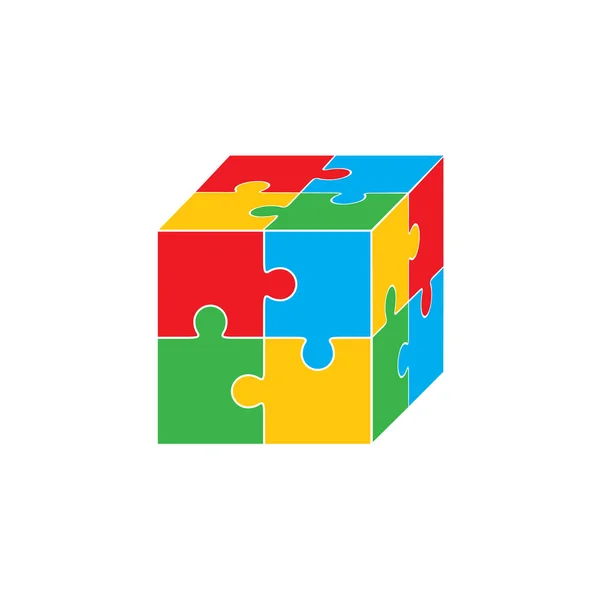 Puzzle Rohling Vektor 2x2, vier Teile — Stockvektor