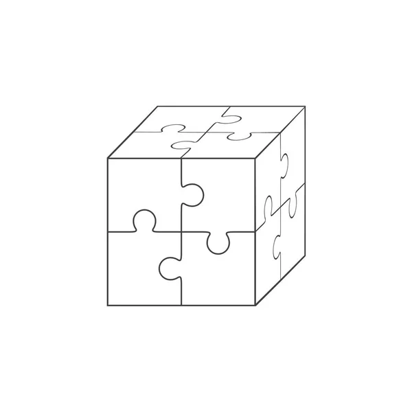 지 그 소 퍼즐 빈 벡터 2 x 2, 4 조각 — 스톡 벡터