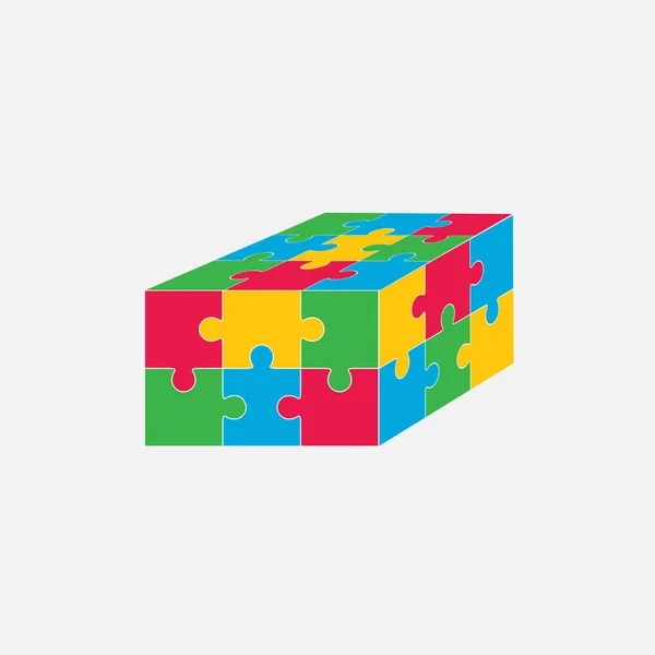 Jigsaw puzzle lege vector 3 x 2, zes stukken — Stockvector