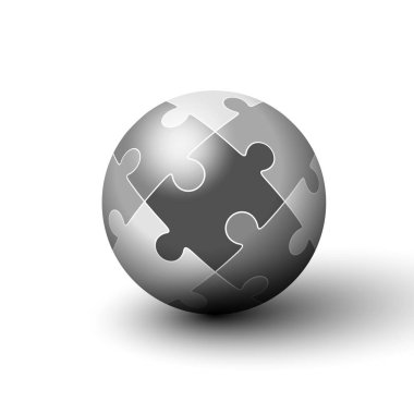 Parçalı bulmaca bir daire şeklinde. Vektör