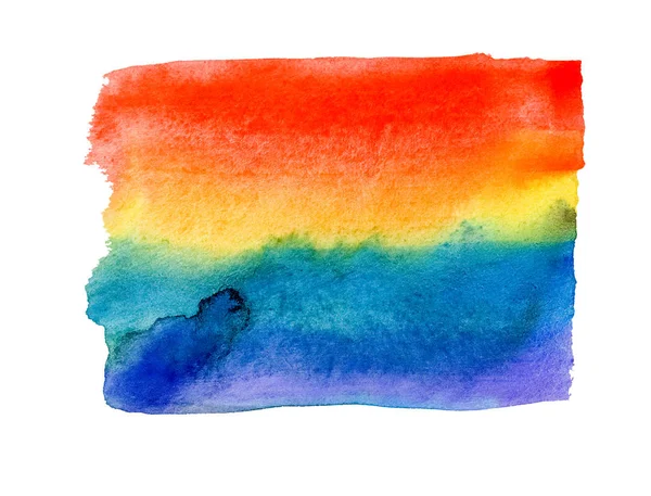 Rainbow watercolor painted background — Stock Photo, Image