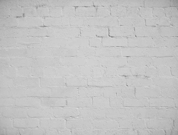 Witte achtergrond van oude bakstenen muur textuur met delicate vignettering. — Stockfoto