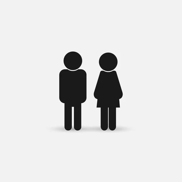 Vector icono hombre y mujer — Vector de stock