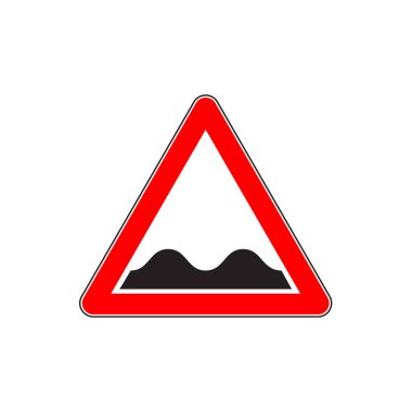Hız kesiciler veya Uneven yol için yol işaret gösteren