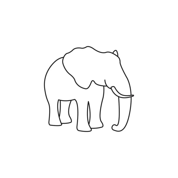 Силуэт вектора слона — стоковый вектор