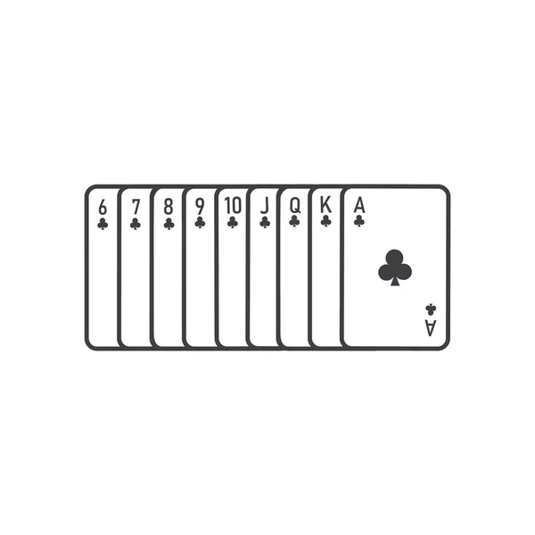 Jogando cartas clubes terno vetor —  Vetores de Stock
