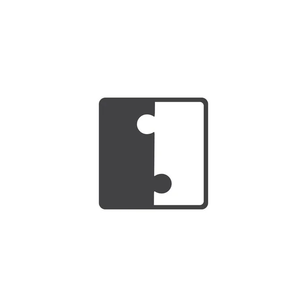Jigsaw rompecabezas piezas de vectores en blanco — Vector de stock