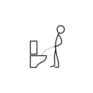 Çizim çubuğu figürünün işediği karikatür simgesi