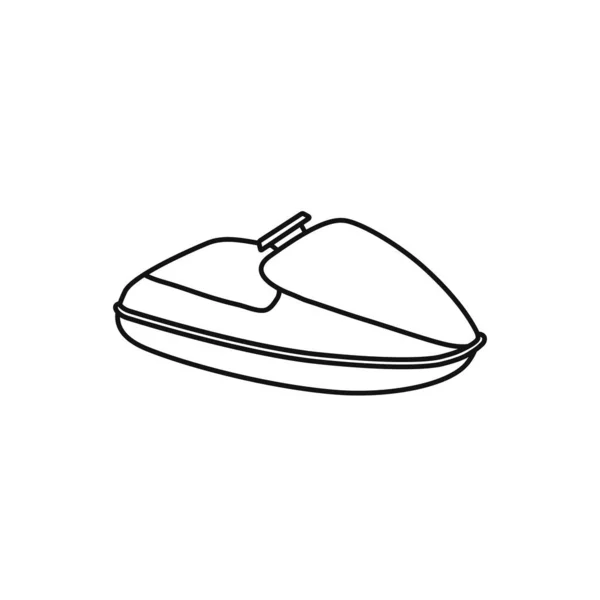 Jet Ski Icône Contour Vecteur Pour Web Design Isolé Sur — Image vectorielle