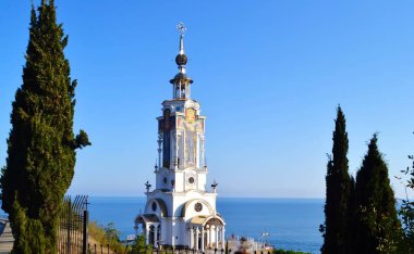 Myra 'lı Nicholas' ın Deniz feneri Kilisesi. Yaz. Deniz