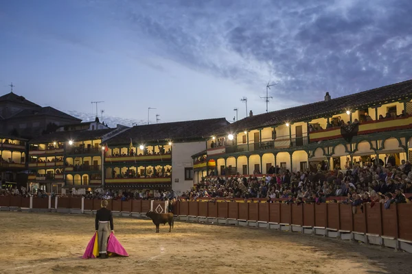Chinchon belediye başkanı bir Arena İspanya adapte plaza Meydanı — Stok fotoğraf