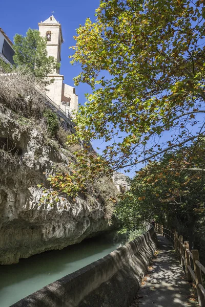 Alcala Del Jucar Spanya Ekim 2016 Geçit Nehri Jucar San — Stok fotoğraf