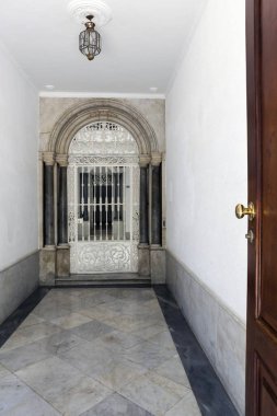 Bu şehir, XIX yüzyılın popüler mimari, Cadiz, Andalusia, Güney İspanya geleneksel mimarisinin tipik ev girişine