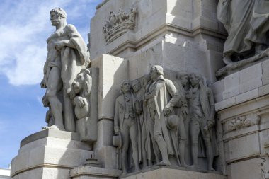 1812 Anayasası anıt, dekoratif detay taş, Cadiz, Endülüs, İspanya