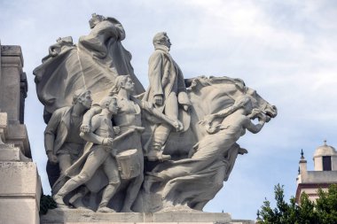 1812 Anayasası anıt, dekoratif detay taş, Cadiz, Endülüs, İspanya