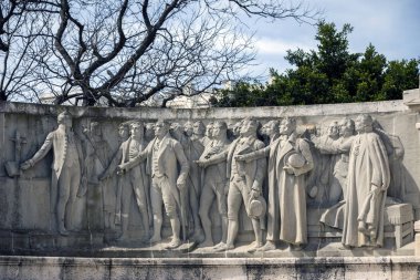 1812 Anayasası anıt, dekoratif detay taş, Cadiz, Endülüs, İspanya