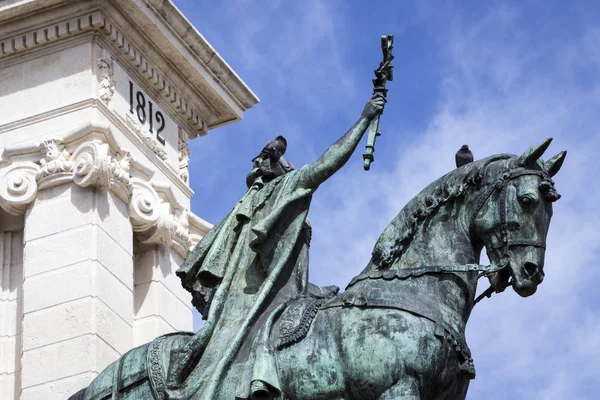 Monumento alla Costituzione del 1812, Dettaglio decorativo in pietra, Cadice, Andalusia, Spagna — Foto Stock