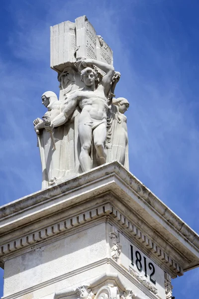 Monumento alla Costituzione del 1812, Dettaglio decorativo in pietra, Cadice, Andalusia, Spagna — Foto Stock