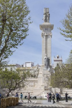 1812 Anayasası anıt Bahar, Cadiz, Endülüs, İspanya ziyaret turistik anıt