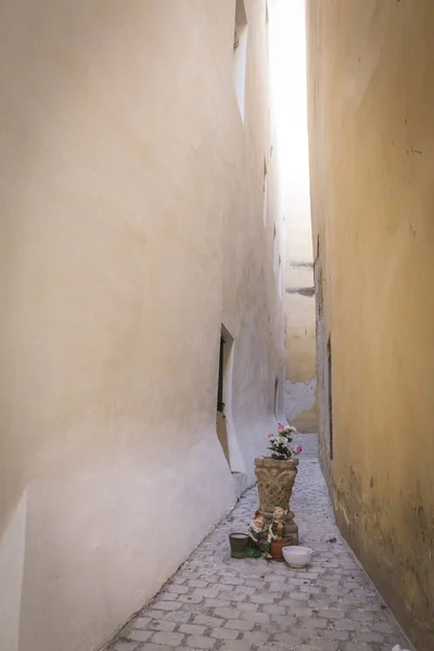 Det är en böjd gata besöktes av pirater och smugglare som gjorde deras tricks, beläget i det distriktet av el Populo, besöks av turister i Cadiz, Spanien — Stockfoto